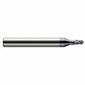 Harvey Tool 1/8 in. Cutter dia. x 0.1870 in. 3/16 x 3/8 in. Reach Carbide Ball End Mill, 4 Flutes 751908-C3